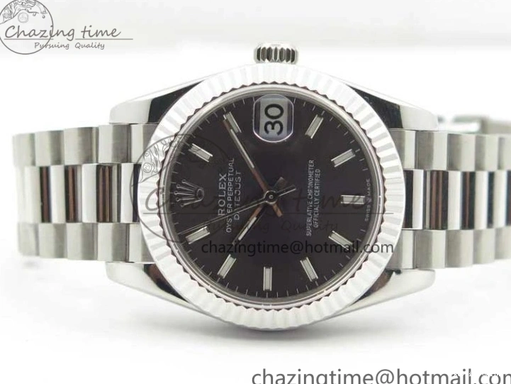 0115 GoodFit Datejust 31mm 278275 SS BP Maker Best Edition Gray Stick Markers Dial on SS President Bracelet 3089